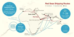 Red Seas Route with alternate Route