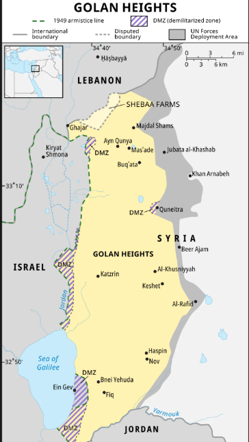 Golan Heights Map