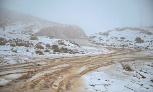Saudi Arabia Desert Blanketed in Rare Winter Snow