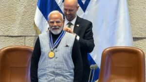 PM Modi Honoured with Israeli Parliament Prestigious Knesset Speaker Medal