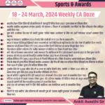 18-24 March 2024 Weekly Sports Awards CA Doze