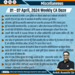 01-07 April 2024 Weekly Miscellaneous CA Doze