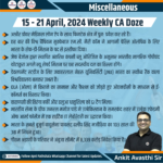 15-21 April 2024 Weekly Miscellaneous CA Doze