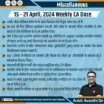 15-21 April 2024 Weekly Miscellaneous CA Doze