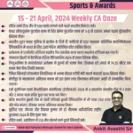 15-21 April 2024 Weekly Sports Awards CA Doze