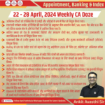 22-28 April 2024 Weekly Appointment, Banking & Index CA Doze