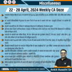 22-28 April 2024 Weekly Miscellaneous CA Doze