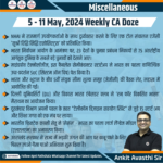 5 – 11 May, 2024 Weekly Miscellaneous CA Doze