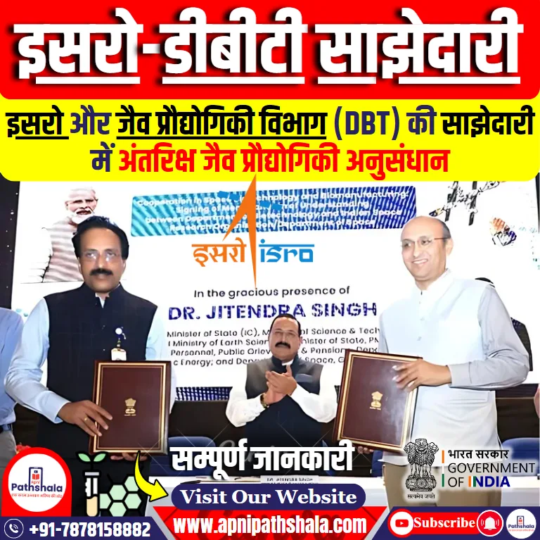 इसरो और जैव प्रौद्योगिकी विभाग (डीबीटी) की साझेदारी में अंतरिक्ष जैव प्रौद्योगिकी अनुसंधान