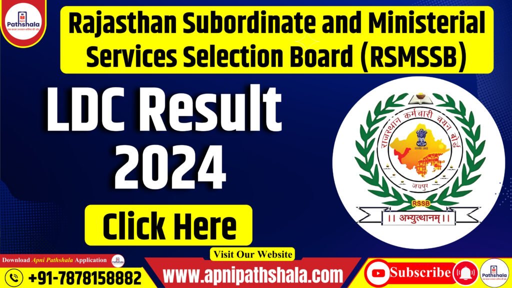 RSMSSB LDC Result 2024