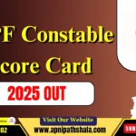 RPF Constable Score Card 2025 OUT