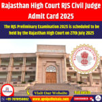 Rajasthan High Court RJS Civil Judge Admit Card 2025