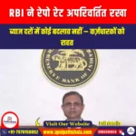 RBI ने रेपो रेट अपरिवर्तित रखा (RBI kept the repo rate unchanged) | UPSC