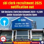 SBI Clerk Recruitment 2025 Notification Out