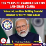 Ten Years of Pradhan Mantri Jan Dhan Yojana