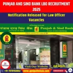 Punjab and Sind Bank LBO Recruitment 2025