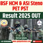 BSF HCM & ASI Steno PET PST Result 2025 OUT