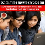 SSC CGL Tier 1 Answer Key 2025 Out