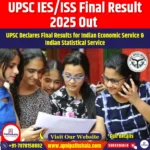 UPSC IES/ISS Final Result 2025 Out