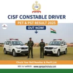 CISF Constable Driver PET PST Result 2025 Out