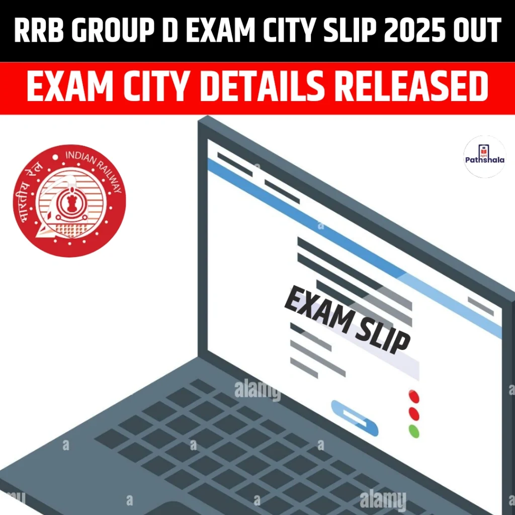 RRB Group D Exam City Slip 2025 Out