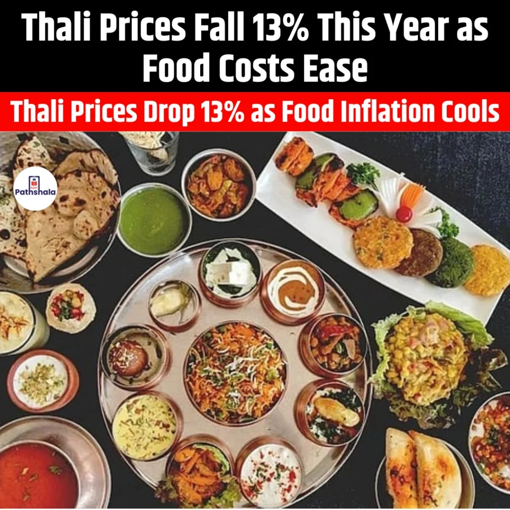 Thali Prices Fall 13% This Year as Food Costs Ease