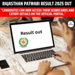 Rajasthan Patwari Result 2025 Out