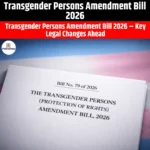 Transgender Persons Amendment Bill 2026