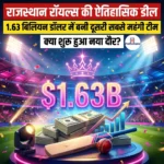 राजस्थान रॉयल्स की ऐतिहासिक डील: 1.63 बिलियन डॉलर में बनी दूसरी सबसे महंगी टीम, क्या शुरू हुआ नया दौर?