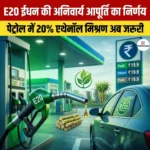E20 ईंधन की अनिवार्य आपूर्ति का निर्णय