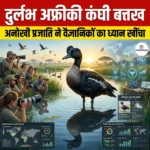दुर्लभ अफ्रीकी कंघी बत्तख