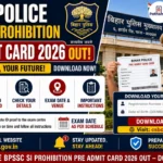 Bihar Police BPSSC SI Prohibition Pre Admit Card 2026 Out
