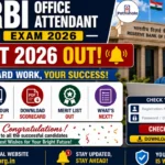 RBI Office Attendant Result 2026
