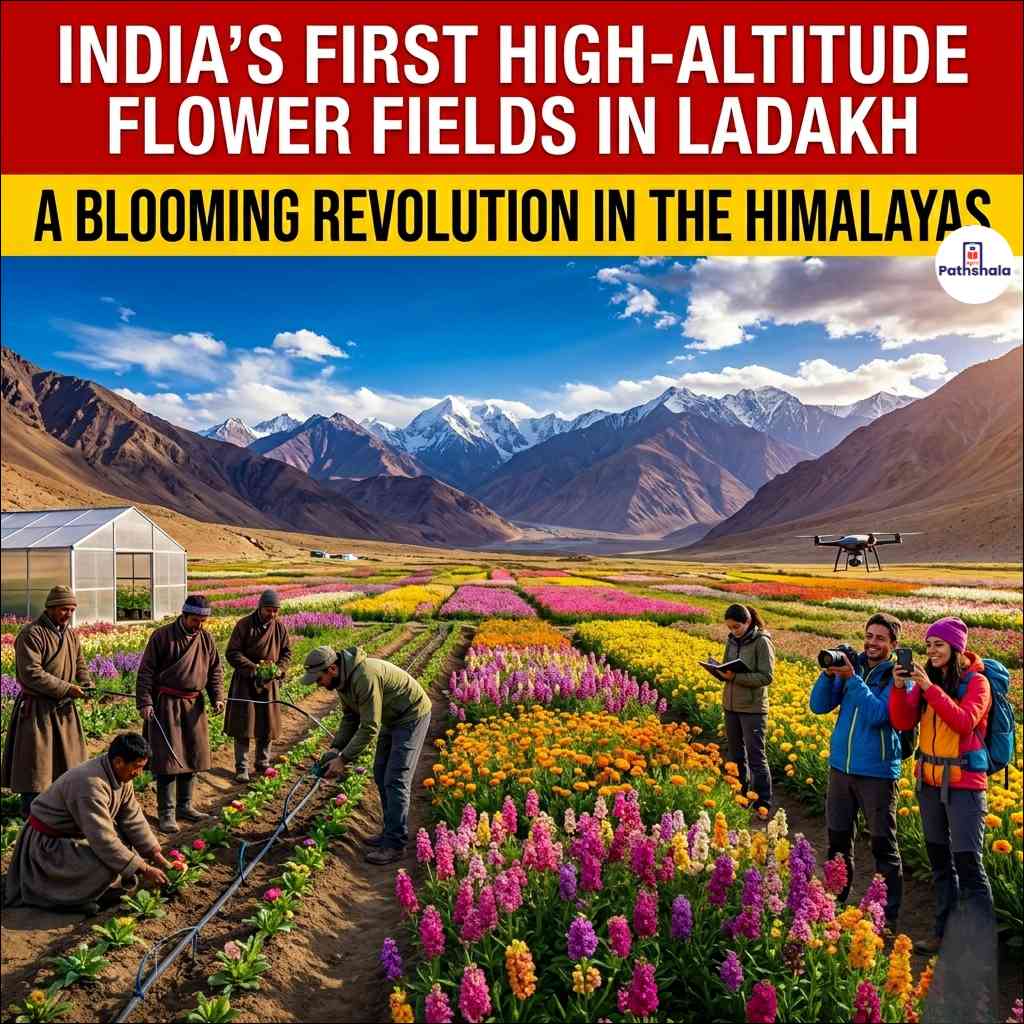 India First High-Altitude Flower Fields in Ladakh