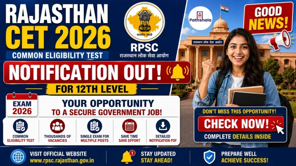 Rajasthan CET Notification 2026