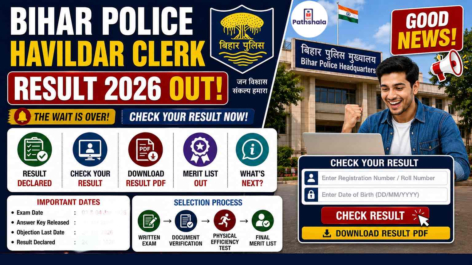 bihar police havildar clerk result 2026