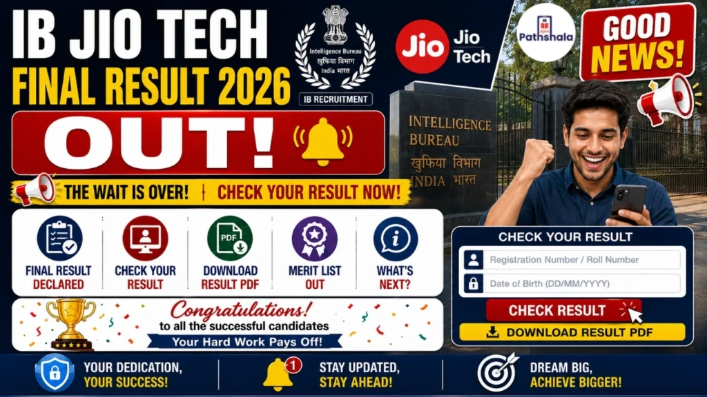 IB JIO Tech Final Result 2026 Out