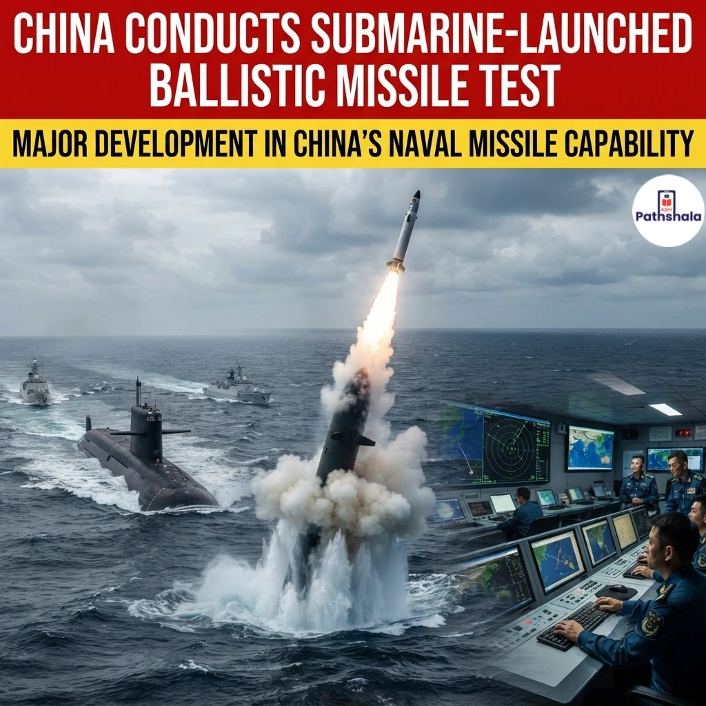 China Conducts Submarine-Launched Ballistic Missile Test