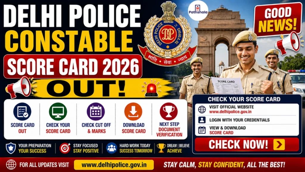 SSC Delhi Police Constable Scorecard 2026 Out