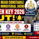SSB Head Constable Ministerial Answer Key 2026 Out