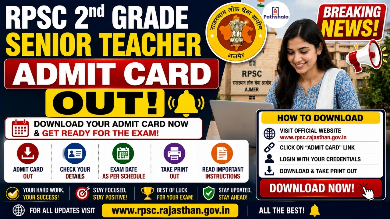 RPSC 2nd Grade Senior Teacher Admit Card Out