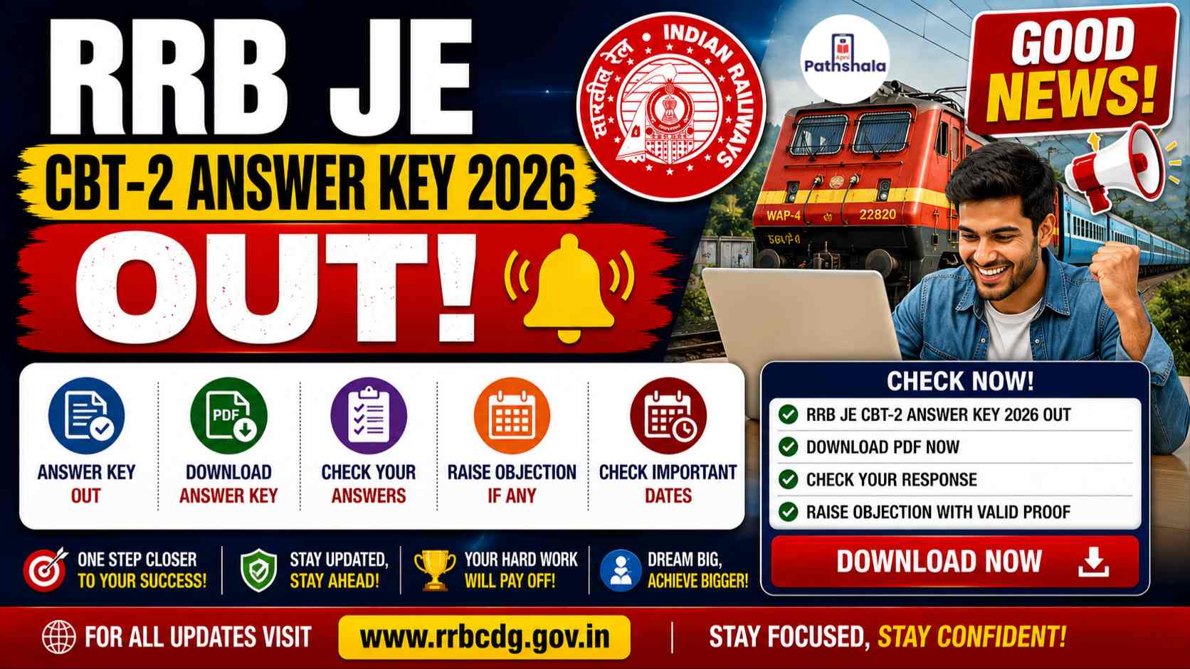 RRB JE CBT-2 Answer Key 2026 Out