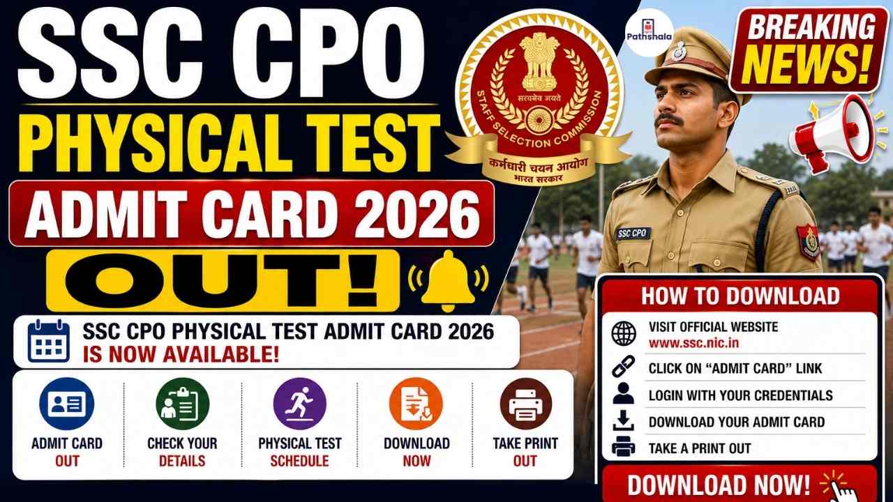 SSC CPO Physical Test Admit Card 2026 Out