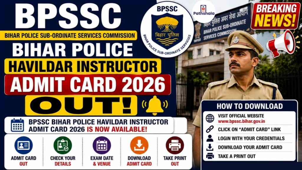 Bihar Police Havildar Instructor Admit Card 2026