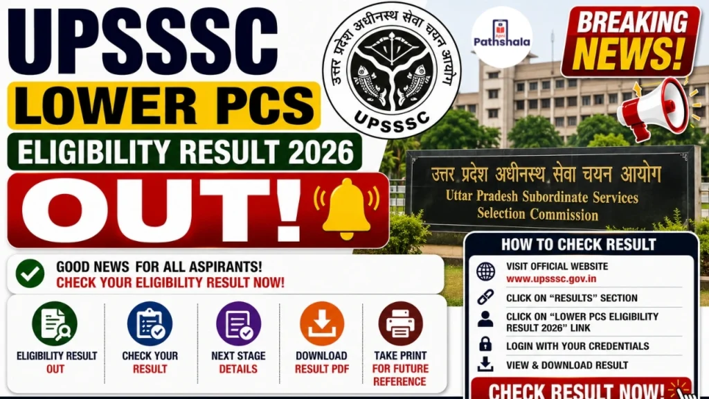 UPSSSC Lower PCS Eligibility Result 2026