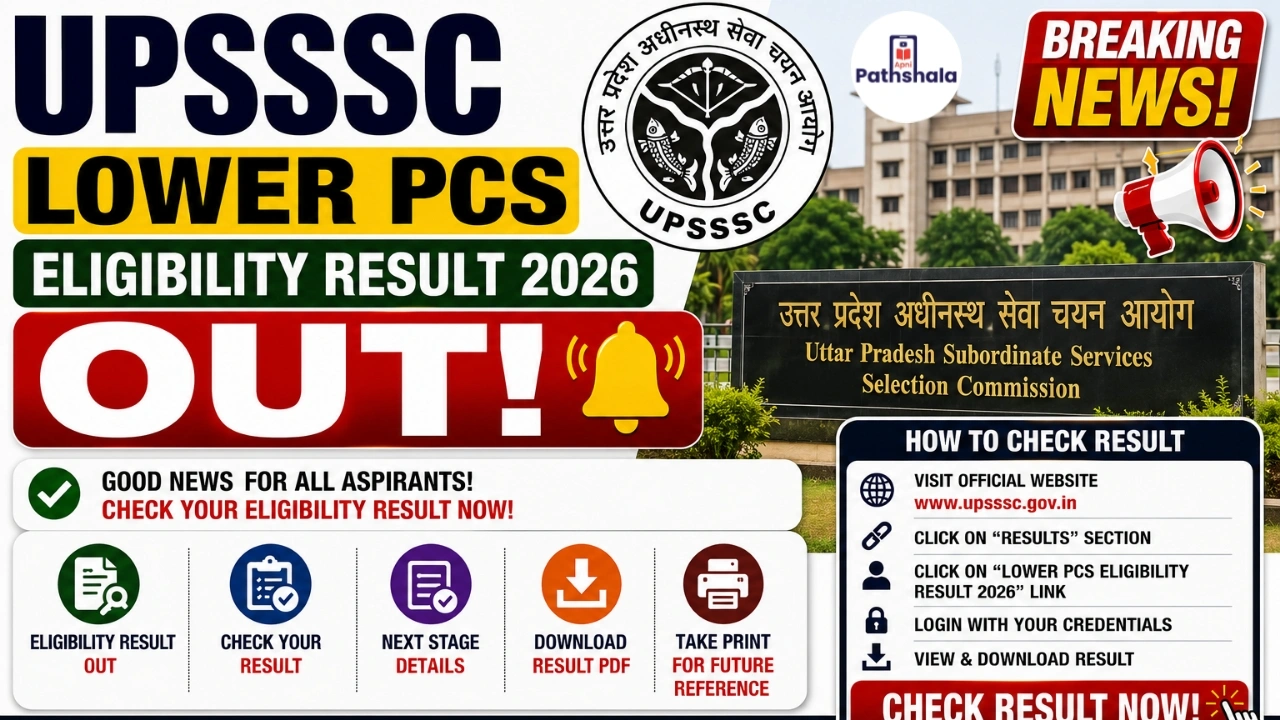 UPSSSC Lower PCS Eligibility Result 2026