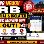 RRB Ministerial Answer Key 2026 Out