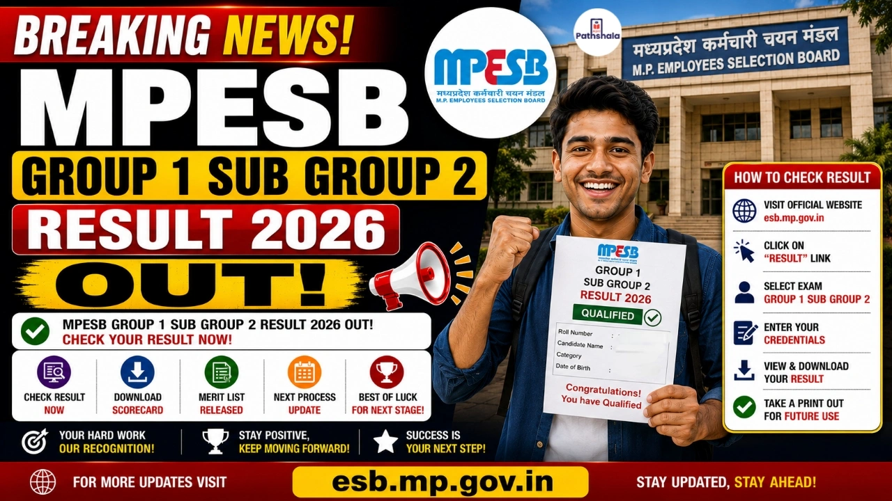MPESB Group 1 Sub Group 2 Result 2026