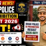 Bihar Police SI Prohibition Result 2026 Out
