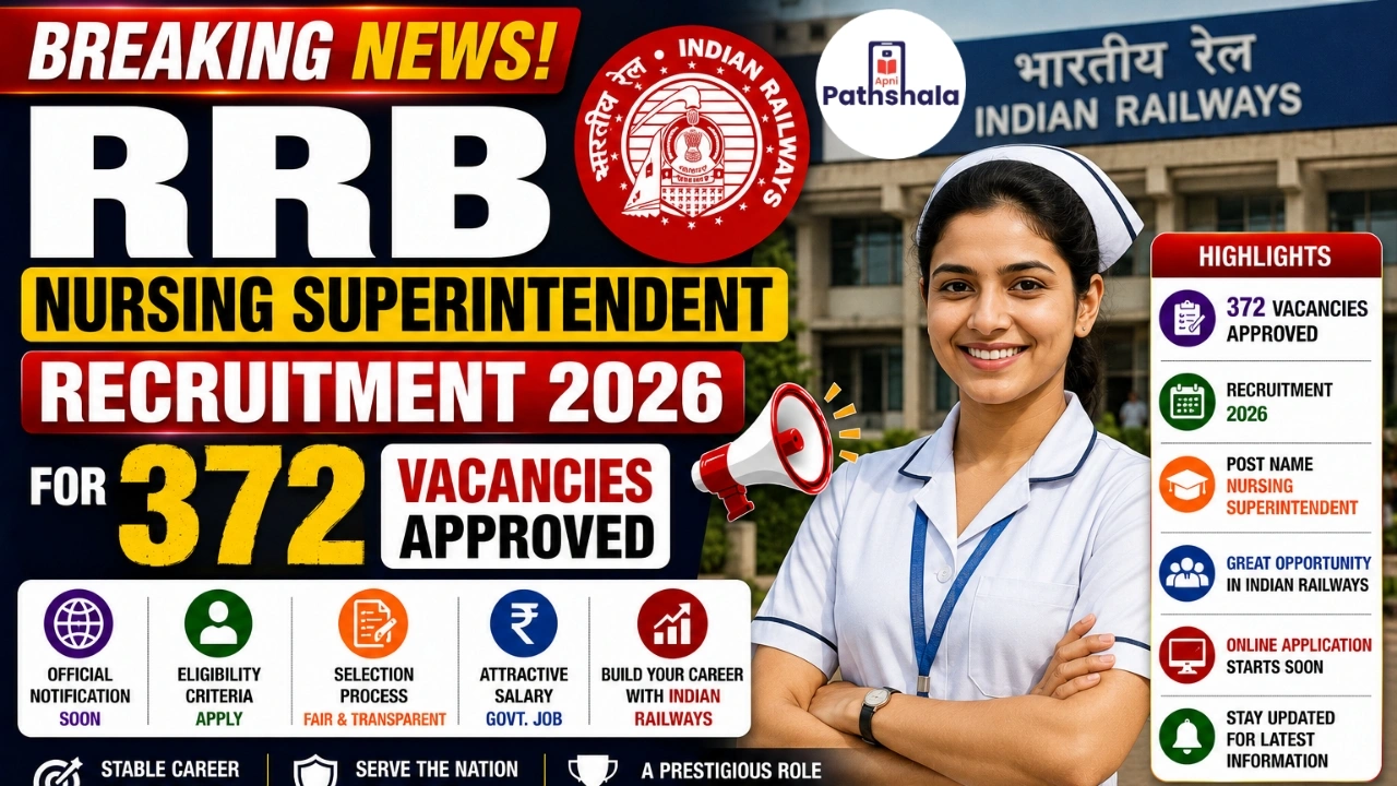 RRB Nursing Superintendent Recruitment 2026